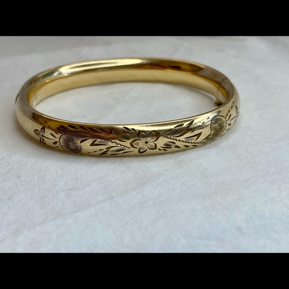 Victorian gold fill bangle - Picture 2 of 5